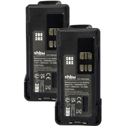 Vhbw - 2x Batterie compatible avec Motorola DP4400E, DP2000, DP2600, DP2400 radio talkie-walkie (2600mAh, 7,4V, Li-ion) - avec clip de ceinture