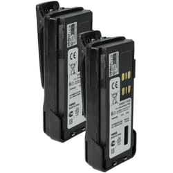 vhbw 2x Batterie compatible avec Motorola DP4400, APX4000, DP4000, DP2600E radio talkie-walkie (2600mAh, 7,4V, Li-ion) - avec clip de ceinture