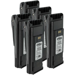 Vhbw - 5x Batterie compatible avec Motorola CP180, CP170, CP160, CP150, CP140, CP040 radio talkie-walkie (2500mAh, 7,2V, NiMH) - avec clip de ceinture