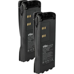 Vhbw - 2x Batterie compatible avec Motorola GP280, GP240, ATS2500, GP1280, GP140 radio talkie-walkie (1800mAh, 7,2V, NiMH) - avec clip de ceinture