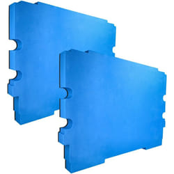 Vhbw - 2x Insert en mousse compatible avec Makita MakPac 2, 1 coffre à outils - mousse rigide, bleu, 30 mm