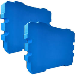 Vhbw - 2x Insert en mousse compatible avec Festool Systainer t-loc coffre à outils - mousse rigide, bleu, 61 mm