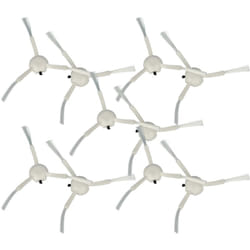 vhbw 10x Brosse latérale compatible avec Dreame D9 Max, D9, D10 Plus, D10s, D9 Mistral, F9 Mistral, F9 robot aspirateur - Lot de brosses, blanc