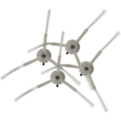 Vhbw - 4x Brosse latérale compatible avec Proscenic M7 Pro, M7 robot aspirateur - Lot de brosses, gauche/droite, blanc
