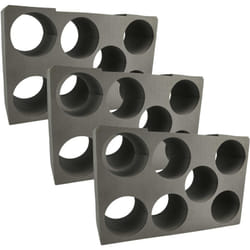 3x Insert pour cartouches de mousse compatible avec Bosch Sortimo L-Boxx 374 coffre de transport - Garniture pour 7 cartouches noir - Vhbw