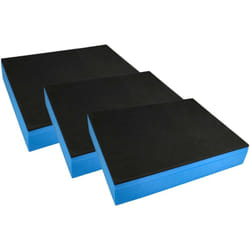 Vhbw - 3x Insert en mousse compatible avec Bosch Sortimo L-Boxx coffre à outils - mousse rigide / mousse pe, bleu, 60 mm