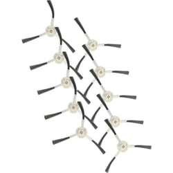 Vhbw - 10x Brosse latérale compatible avec Dreame L10, S10, X20, X10, W10S pro, S20 robot aspirateur - Lot de brosses, gris / blanc