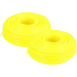 Vhbw - 2x Fil de coupe universel pour tondeuse, débroussailleuse, coupe-bordure - Fil de rechange, jaune, 2 mm x 100 m, rond