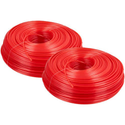Vhbw - 2x Fil de coupe universel pour tondeuse, débroussailleuse, coupe-bordure - Fil de rechange, rouge, 2 mm x 100 m, rond