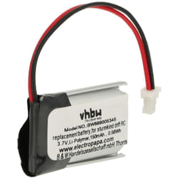vhbw Batterie compatible avec DRFT modéle RC (150mAh, 3,7V, Li-polymère, noir/argenté, 15 x 19 x 8 mm)