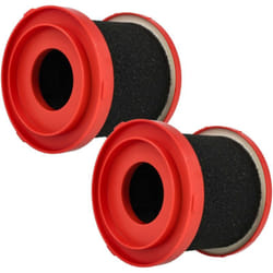 Vhbw - 2x Filtres pour liquides compatible avec Milwaukee 0880-20 - M18, 0960-20 - M12, 0960-21 - M12 aspirateur - plastique / mousse rouge / noir