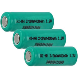 Vhbw - 3x Cellules de batterie remplacement pour 2/3AAA pour batteries - 400 mAh, 1,2 v, NiMH