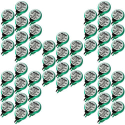 Vhbw - 50x NiMH pile bouton de remplacement pour type 1/V40H 2 épingles 40mAh 1,2V convient pour les batteries de modélisme etc.