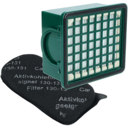 1x filtre à charbon actif, 1x filtre hepa compatible avec Vorwerk Kobold 131, 130, 131sc aspirateur - Vhbw