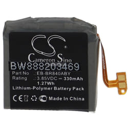Vhbw - Batterie remplacement pour Samsung EB-BR840ABY, GH43-05011A pour smartwatch montre connectée bracelet fitness (330mAh, 3,85V, Li-polymère)