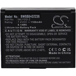 Vhbw - Batterie remplacement pour Zjiang 58LYDD-Z pour imprimante, scanner, imprimante d'étiquettes (1100mAh, 7,4V, Li-ion)