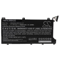 vhbw Batterie compatible avec Honor MagicBook 15 4500U ordinateur portable (3600mAh 1146V Li-polymère)