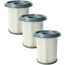Vhbw - 3x filtre compatible avec Philips FC8734/02, FC8736/01, FC8738/01, FC8740/01, FC8740/02 aspirateur - filtre hepa gris foncé / blanc