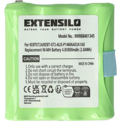 Extensilo - Batterie compatible avec Motorola TLKR-T3, TLKR-T4, TLKR-T5, TLKR-T6, TLKR-T7 radio talkie-walkie (800mAh, 4,8V, NiMH)