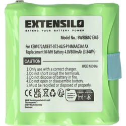 Extensilo - Batterie remplacement pour Midland BATT-4R, BATT4R, KEBT-072-A, KEBT072A pour radio talkie-walkie (800mAh, 4,8V, NiMH)