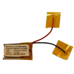 Vhbw - Batterie remplacement pour Samsung LIS1611HNPC pour casque audio, écouteurs sans fil (90mAh, 3,7V, Li-polymère)
