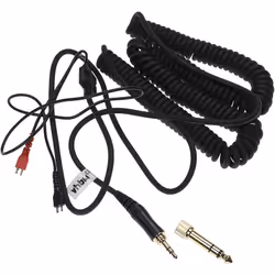 vhbw - the clever way Câble jack pour connecter un casque d'écoute à des sources audio avec connecteur AUX 3,5 mm, inclus ada ...