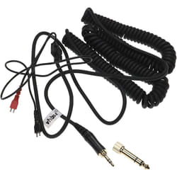 Vhbw - Câble audio aux compatible avec Sennheiser HD650, Linear ii casque - Avec prise jack 3,5 mm, vers 6,3 mm, 1,5 - 4 m, noir