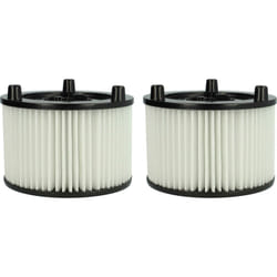 Lot de 2x filtres à cartouche compatible avec Bosch UniversalVac 15 aspirateur à sec ou humide - Filtre plissé, papier / plastique, blanc - Vhbw