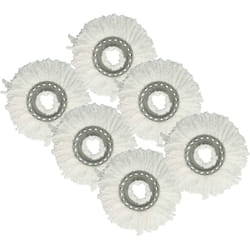 6x Serpillères remplacement pour Leifheit 52094 pour balai nettoyant - microfibre, blanc - Vhbw
