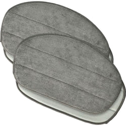 4x Housses de rechange remplacement pour Leifheit 11911 pour nettoyeur à vapeur, balai vapeur - microfibre, gris - Vhbw