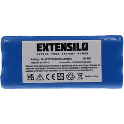 Batterie remplacement pour Dirt Devil R1-L051B, 0607004, 0610014, 0606004, 0611004, 0612014 pour aspirateur (2500mAh, 14,4V, NiMH) - Extensilo