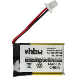 Vhbw - 1x Batterie compatible avec Plantronics C054, C054A, C053, C053A, C565, C565 gap casque audio, écouteurs sans fil (140mAh, 3,7V, Li-polymère)