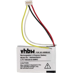 Vhbw - 1x Batterie compatible avec Garmin Edge 130 Plus gps compteur de vélo (150mAh, 3,7V, Li-polymère)