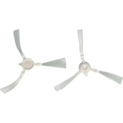 Vhbw - 2x Brosse latérale compatible avec Tefal Explorer 20 RG6875WH, RG6825WH robot aspirateur - Lot de brosses, blanc