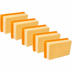 vhbw - the clever way Lot de 5x filtre à plis plats pour votre aspirateur sec et humide - Finition sur mesure pour un changem ...