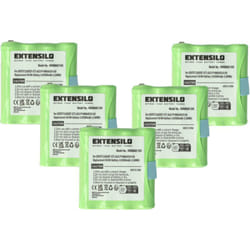 5x Batteries compatible avec Motorola tlkr T3, T4, T5, T50, T6, T60, T61, T7, T8, T80 radio talkie-walkie (800mAh, 4,8V, NiMH) - Extensilo
