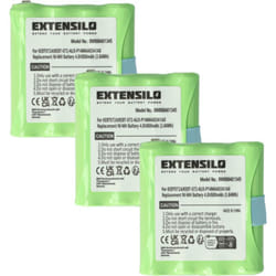 Extensilo - 3x Batteries compatible avec Motorola XTR446, TLKR-T8 radio talkie-walkie (800mAh, 4,8V, NiMH)