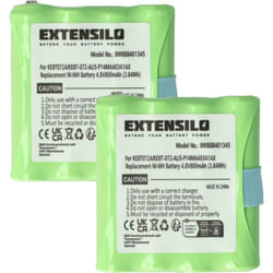 Extensilo - 2x Batteries remplacement pour Midland BATT-4R, BATT4R, KEBT-072-A, KEBT072A pour radio talkie-walkie (800mAh, 4,8V, NiMH)