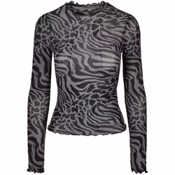 Haut Col roulé à manches longues femme Urban Classics aop mesh