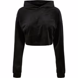 Sweatshirt à capuche femme Urban Classics cropped velvet oversized