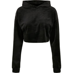 Sweatshirt à capuche femme Urban Classics cropped velvet oversized