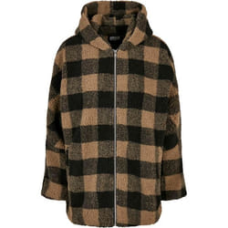 Polaire femme grandes tailles Urban Classics hooded oversized check sherpa