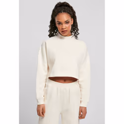 Sweatshirt femme Urban Classics cropped oversized high neck crew