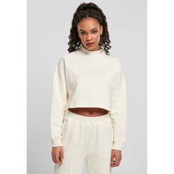 Sweatshirt femme Urban Classics cropped oversized high neck crew