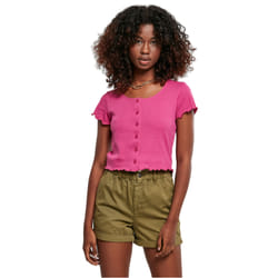 T-shirt court côtelé boutonné femme Urban Classics GT