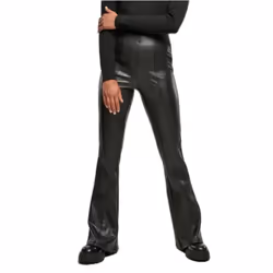 Pantalon évasé en cuir synthétique femme Urban Classics