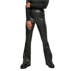 Pantalon évasé en cuir synthétique femme Urban Classics