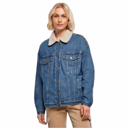 Veste en jean à col sherpa oversize femme Urban Classics GT