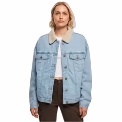 Veste en jean à col sherpa oversize femme Urban Classics GT