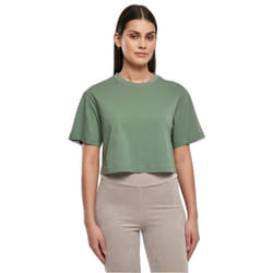 T-shirt court oversize femme - URBAN CLASSICS - Large - Coton - Vert
